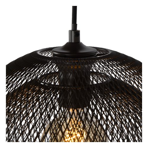 LUCIDE MESH Pendant 2x E27 L105cm Black, závěsné svítidlo, lustr - obrázek