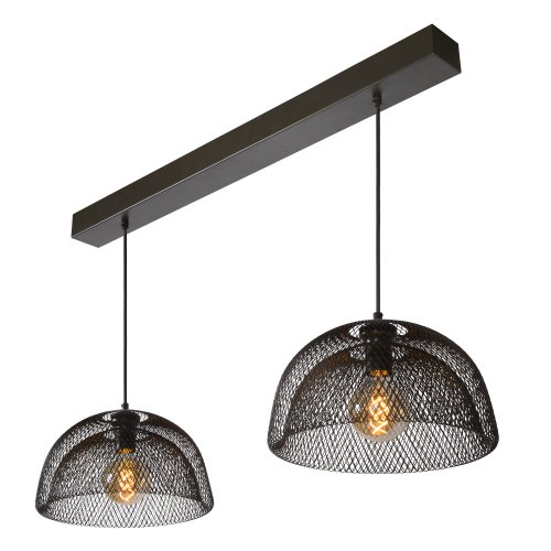 LUCIDE MESH Pendant 2x E27 L105cm Black, závěsné svítidlo, lustr - obrázek