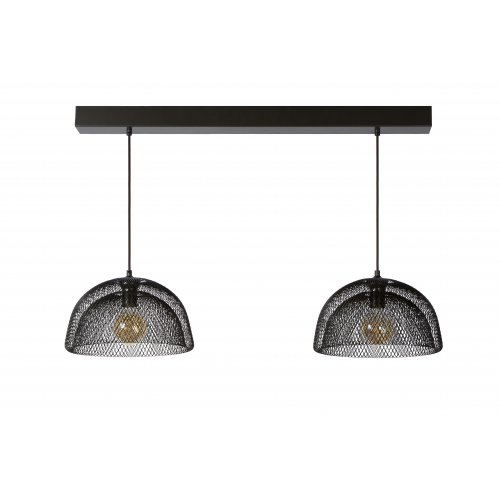 LUCIDE MESH Pendant 2x E27 L105cm Black, závěsné svítidlo, lustr - obrázek