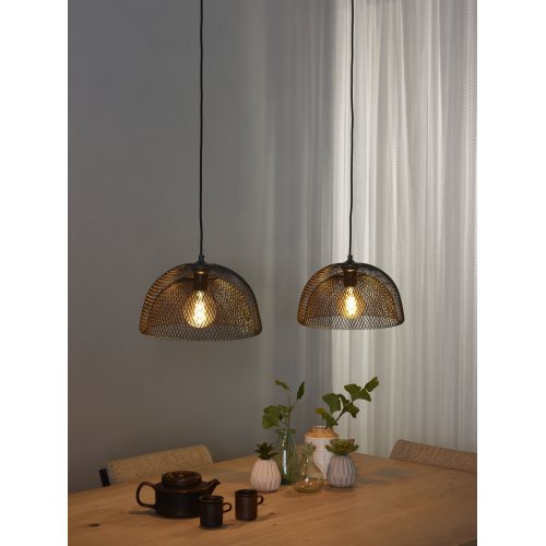 LUCIDE MESH Pendant 2x E27 L105cm Black, závěsné svítidlo, lustr - obrázek