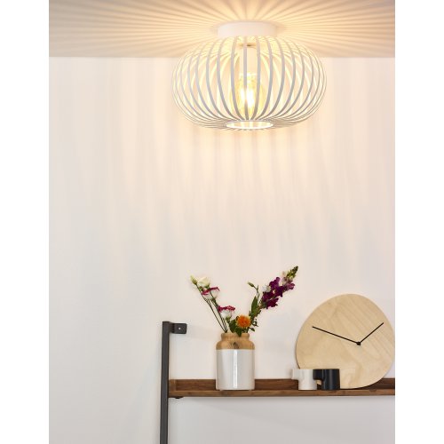 LUCIDE MANUELA Ceiling Light 1xE27 D40cm White, stropní svítidlo - obrázek