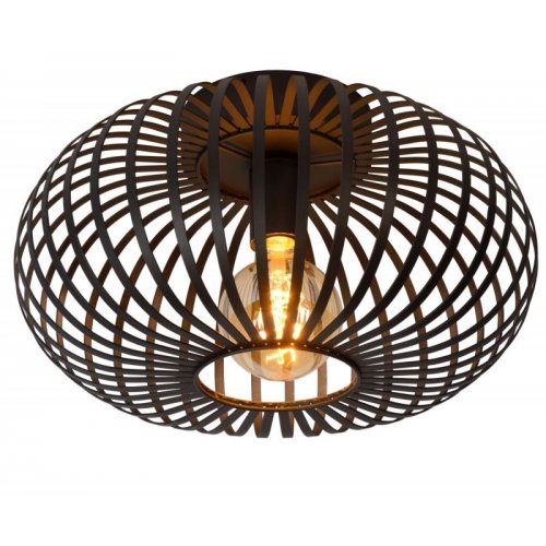 LUCIDE MANUELA Ceiling Light 1xE27 D40cm Black, stropní svítidlo - obrázek