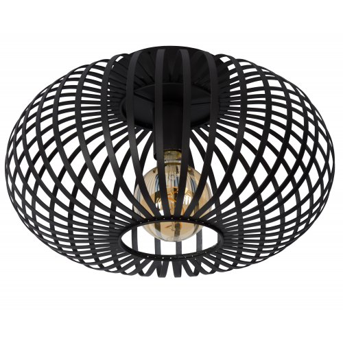 LUCIDE MANUELA Ceiling Light 1xE27 D40cm Black, stropní svítidlo - obrázek