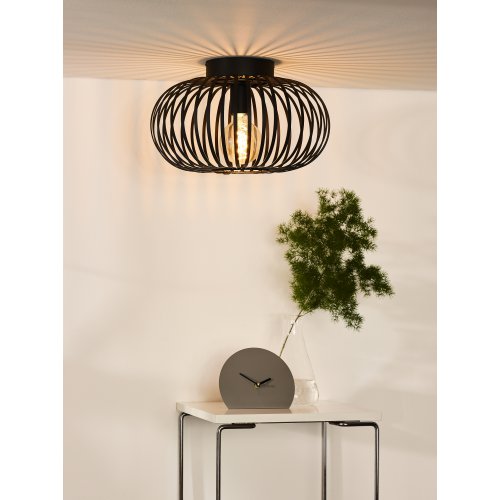 LUCIDE MANUELA Ceiling Light 1xE27 D40cm Black, stropní svítidlo - obrázek