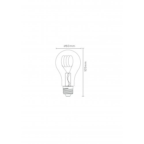 LUCIDE Bulb LED A60 Filament E27/5W 260LM 2200K Amber, žárovka, zářivka - obrázek