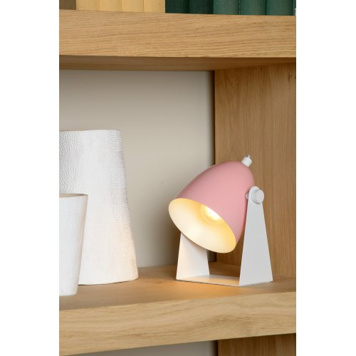 LUCIDE CHAGO Table Lamp E14 13x15x19cm Pink, stolní lampa - obrázek