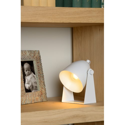 LUCIDE CHAGO Table Lamp E14 13x15x19cm White, stolní lampa - obrázek