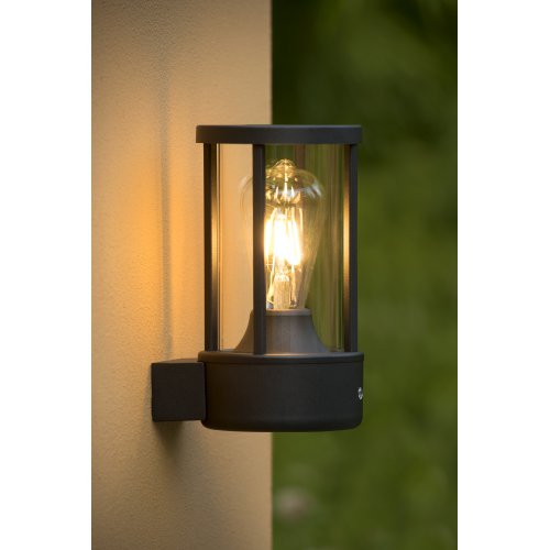 LUCIDE LORI Wall Light E27 IP44 H21,8cm Black, venkovní svítidlo - obrázek