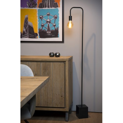 LUCIDE LORIN Floorlamp E27 14/28/160cm Zwart stojací lampa - obrázek