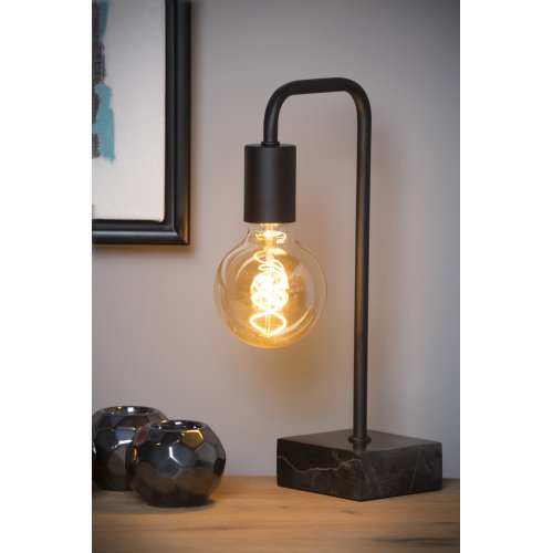 LUCIDE LORIN Table lamp E27 10/19.3/35cm Black stolní lampa - obrázek