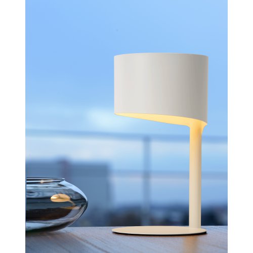 LUCIDE KNULLE Table Lamp E14 H28,5 D15 cm White stolní lampa - obrázek