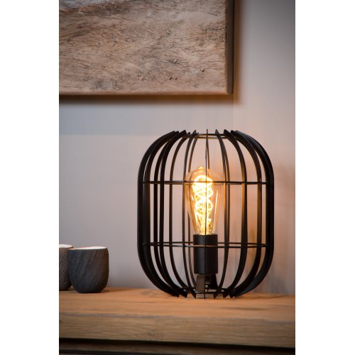 LUCIDE REDA Table Lamp E27/40W H26cm Black, stolní lampa - obrázek