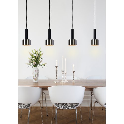 LUCIDE TEUN Pendant 4xE27/40W Black, závěsné svítidlo, lustr - obrázek