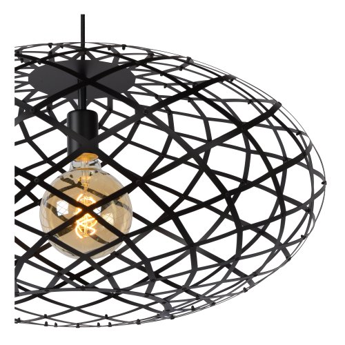 LUCIDE WOLFRAM Pendant E27 R65cm Black, závěsné svítidlo, lustr - obrázek