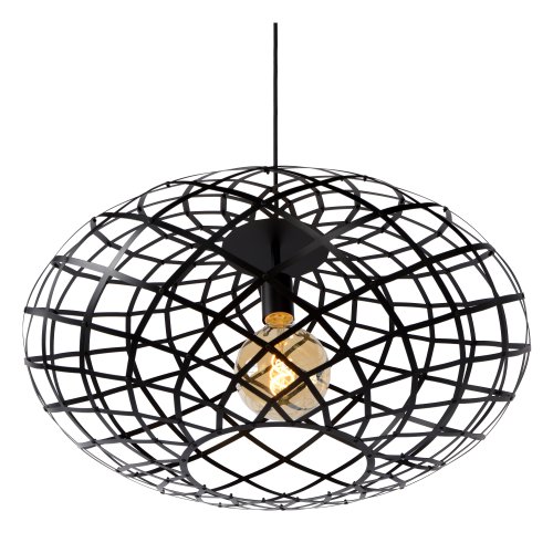 LUCIDE WOLFRAM Pendant E27 R65cm Black, závěsné svítidlo, lustr - obrázek