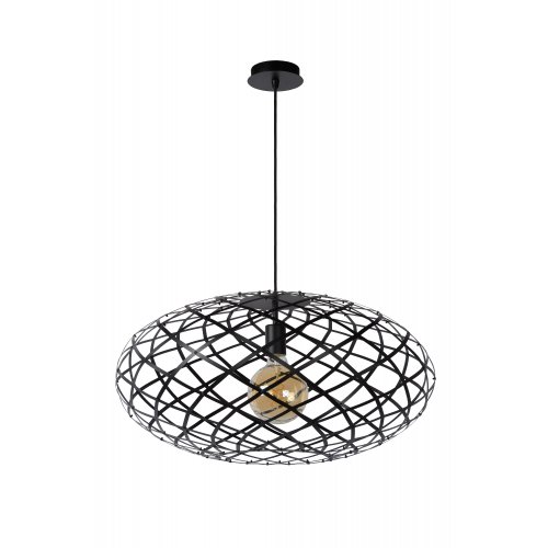 LUCIDE WOLFRAM Pendant E27 R65cm Black, závěsné svítidlo, lustr - obrázek