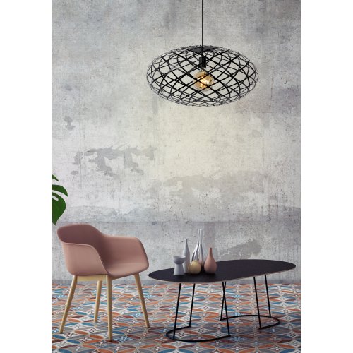 LUCIDE WOLFRAM Pendant E27 R65cm Black, závěsné svítidlo, lustr - obrázek