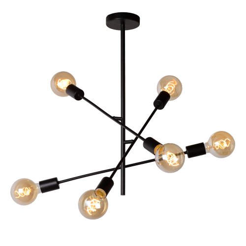 LUCIDE LESTER Ceiling light 59/59/85cm E27/60W Black, stropní svítidlo - obrázek