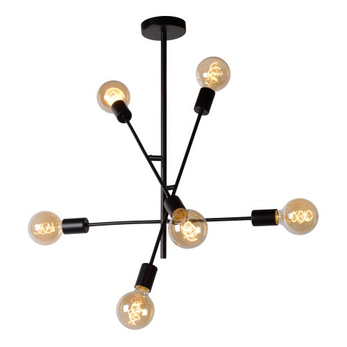 LUCIDE LESTER Ceiling light 59/59/85cm E27/60W Black, stropní svítidlo - obrázek