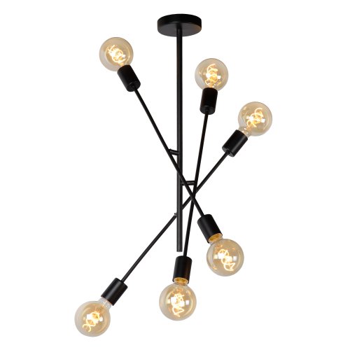 LUCIDE LESTER Ceiling light 59/59/85cm E27/60W Black, stropní svítidlo - obrázek