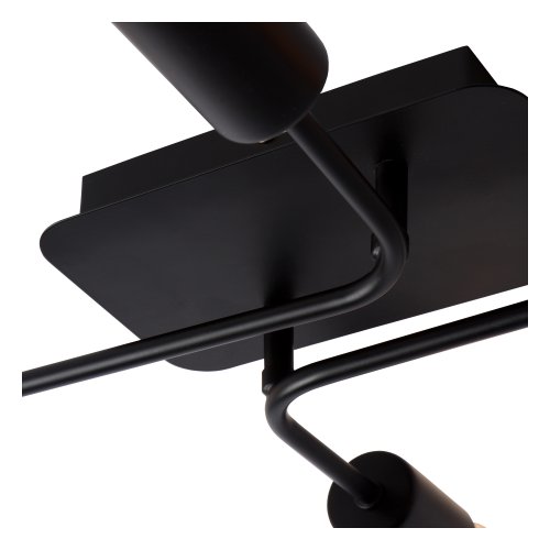 LUCIDE LESTER Ceiling light 52/38/9cm E27/60W Black, stropní svítidlo - obrázek