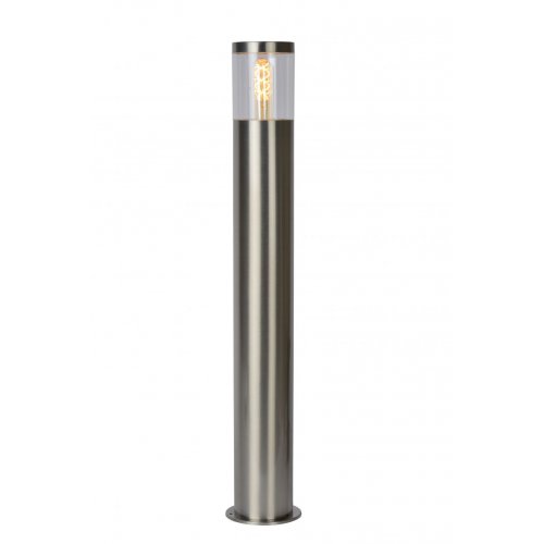 LUCIDE FEDOR Bollard Light E27/40W H79.5cm Satin Chrome, venkovní svítidlo - obrázek