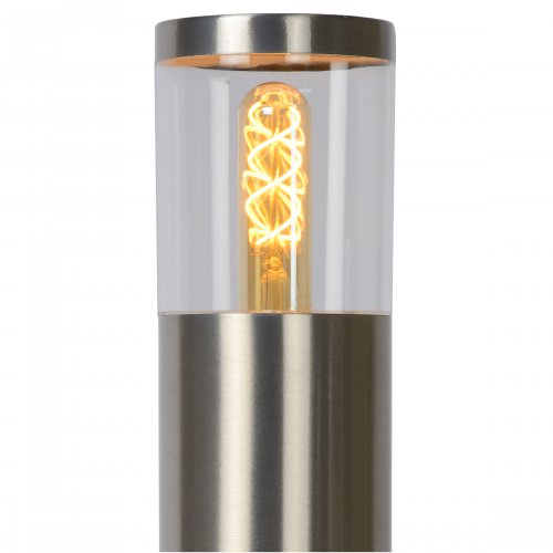 LUCIDE FEDOR Bollard Light E27/40W H79.5cm Satin Chrome, venkovní svítidlo - obrázek