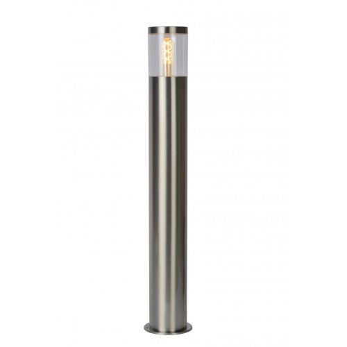 LUCIDE FEDOR Bollard Light E27/40W H79.5cm Satin Chrome, venkovní svítidlo
