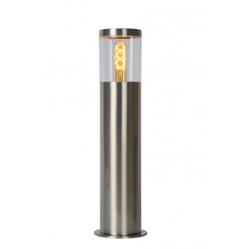 LUCIDE FEDOR Bollard Light E27/40W H49.5cm Satin Chrome, venkovní svítidlo - obrázek