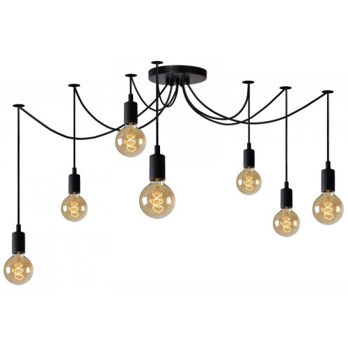 LUCIDE FIX MULTIPLE Pendant 7xE27/60W Black závěsné svítidlo, lustr - obrázek