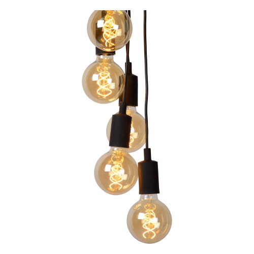 LUCIDE FIX MULTIPLE Pendant 7xE27/60W Black závěsné svítidlo, lustr - obrázek