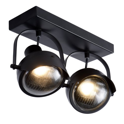 LUCIDE CICLETA Ceiling spotlight 2xGu10/35W Black, bodové svítidlo, bodovka - obrázek