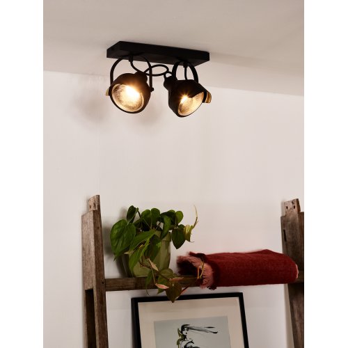 LUCIDE CICLETA Ceiling spotlight 2xGu10/35W Black, bodové svítidlo, bodovka - obrázek