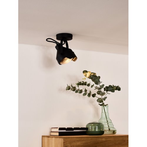LUCIDE CICLETA Ceiling spotlight 1x Gu10/35W Black, bodové svítidlo, bodovka - obrázek