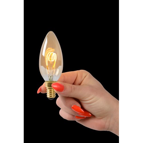 LUCIDE Lamp LED Filament Candle  3W 115M 2200K Amber žárovka, zářivka - obrázek