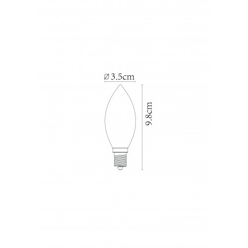 LUCIDE Lamp LED Filament Candle  3W 115M 2200K Amber žárovka, zářivka - obrázek