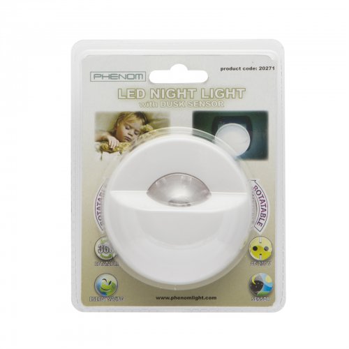 PHENOM LED noční lampa se světelným senzorem