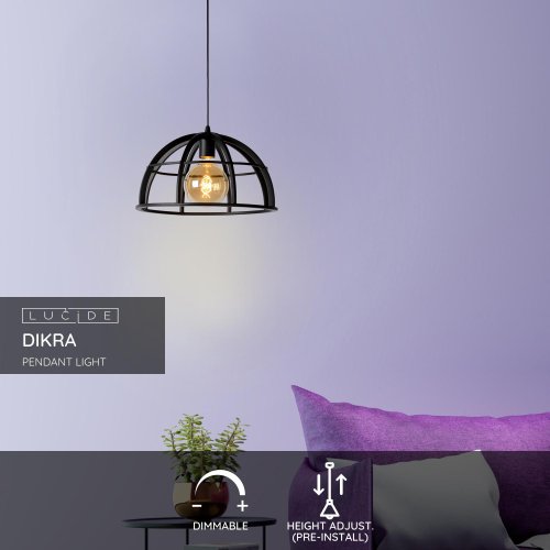 LUCIDE DIKRA Pendant E27 60W závěsné svítidlo, lustr - obrázek