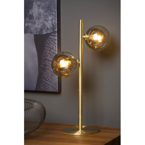 LUCIDE TYCHO Table Lamp 2xG9 28W Satin Brass stolní lampa - obrázek