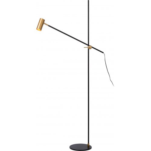 LUCIDE PHILINE Floor reading lamp GU10 35W Black/Gold stojací lampa - obrázek