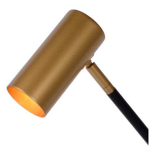 LUCIDE PHILINE Desklamp GU10 35W Black/Gold stolní lampa - obrázek