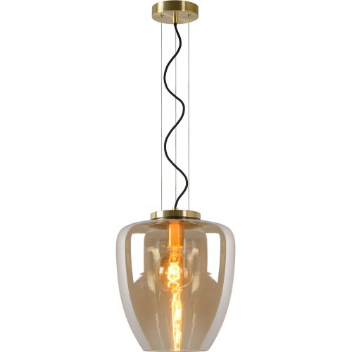 LUCIDE FLORIEN Pendant E27 60W Amber závěsné svítidlo, lustr - obrázek