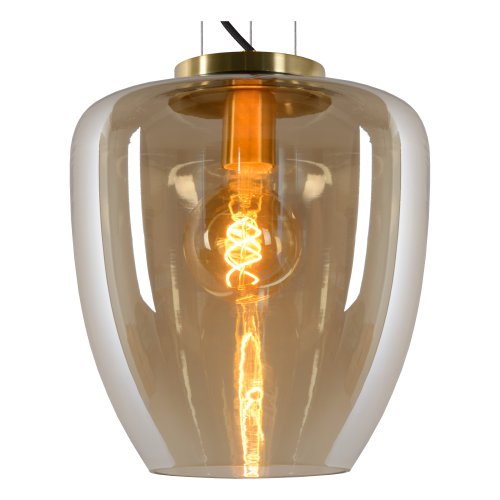 LUCIDE FLORIEN Pendant E27 60W Amber závěsné svítidlo, lustr - obrázek