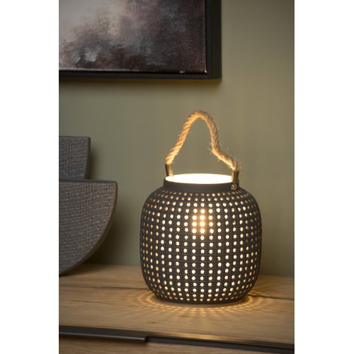 LUCIDE SAFIYA Table lamp E14 25W H16.4cm Dark Grey stolní lampa - obrázek