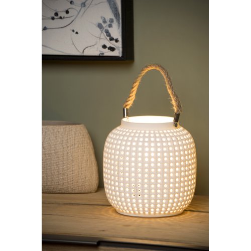 LUCIDE SAFIYA Table lamp E14 25W H16.4cm White stolní lampa - obrázek