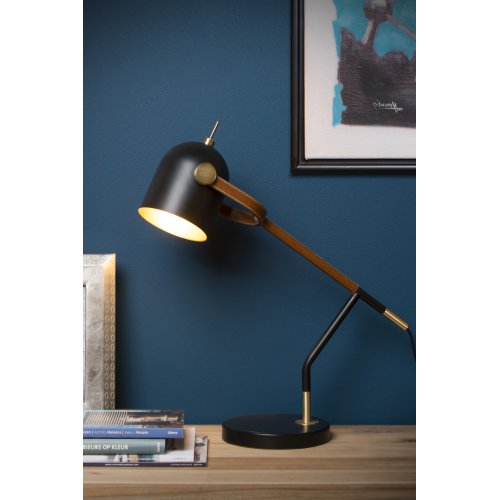 LUCIDE WAYLON Desk Lamp E27/40W H50 Black stolní lampa - obrázek