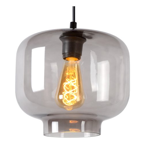 LUCIDE MEDINE Pendant 1x E27 40W Smoke Glass závěsné svítidlo, lustr - obrázek