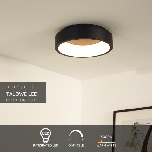 LUCIDE TALOWE - StropnĂ© osvetlenie - Ă 30 cm - LED Dim. - 1x20W 3000K - ÄŤi - obrázek