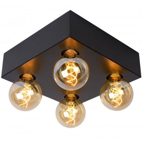 LUCIDE SURTUS Ceiling Light 4xE27/60W Black - obrázek