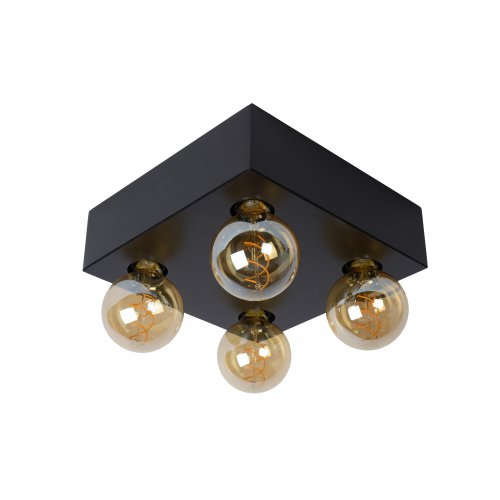 LUCIDE SURTUS Ceiling Light 4xE27/60W Black - obrázek